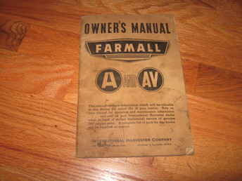 Original Farmall A Manual