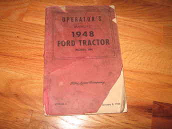 Original 8N Ford Oper. Manual