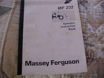 M-F 232 Loader Oper. Manual