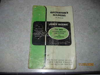 John Deere Vint.290 Corn Planter Manua
