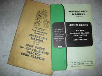 John Deere 490 Planter,Vint. Orig Manu