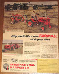 Vintage Farmall Tractor Ad 