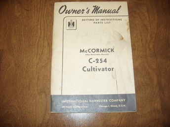 Ih Cultivator Manual