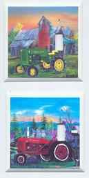 Painted Tractor On Lightswitch