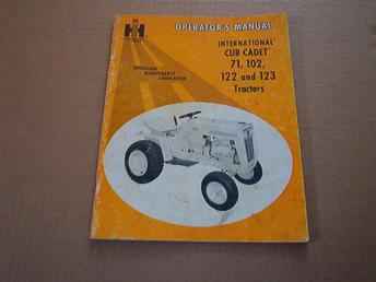 Ih/ Cub Cadet Manual Sold