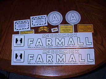 Farmall A Decals