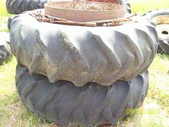 20.8X38 Goodyear W/Clamps Rims