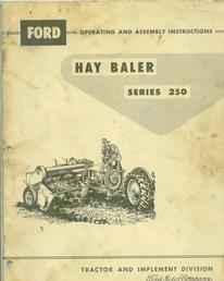 Ford Baler Series 250 Manual