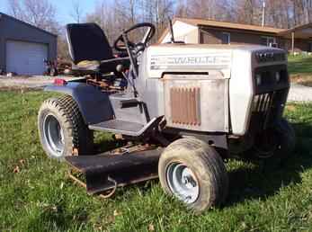 White Garden Tractor