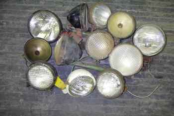 Lot Of Antique Tractor Lights