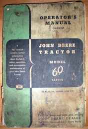 John Deere Model 60 Tractor Op Manual