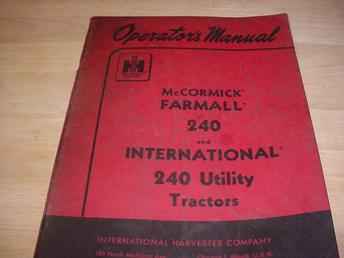 Farmall 240 Operators Manual