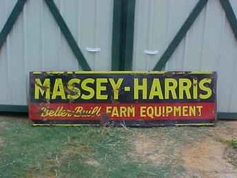 Massey-Harris Dealer Sign