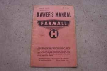 Farmall H Owner'S Manual