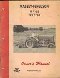 Massey Ferguson MF-65 Owners Manual