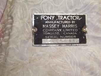 Massey Harris Serial Plate