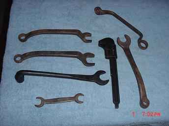 7 Old Ford Script Wrenches 