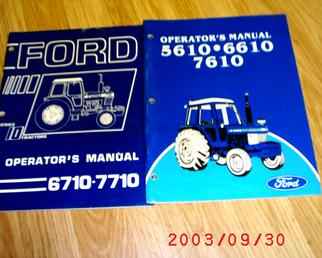 Ford Tractor Operators Manuals