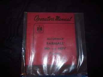 Operators Manual Farmall MD,MV